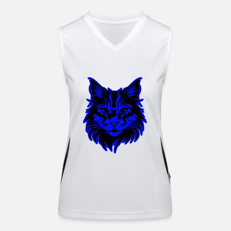 Cat Head Cat Women's Functional Contrast Tank Top