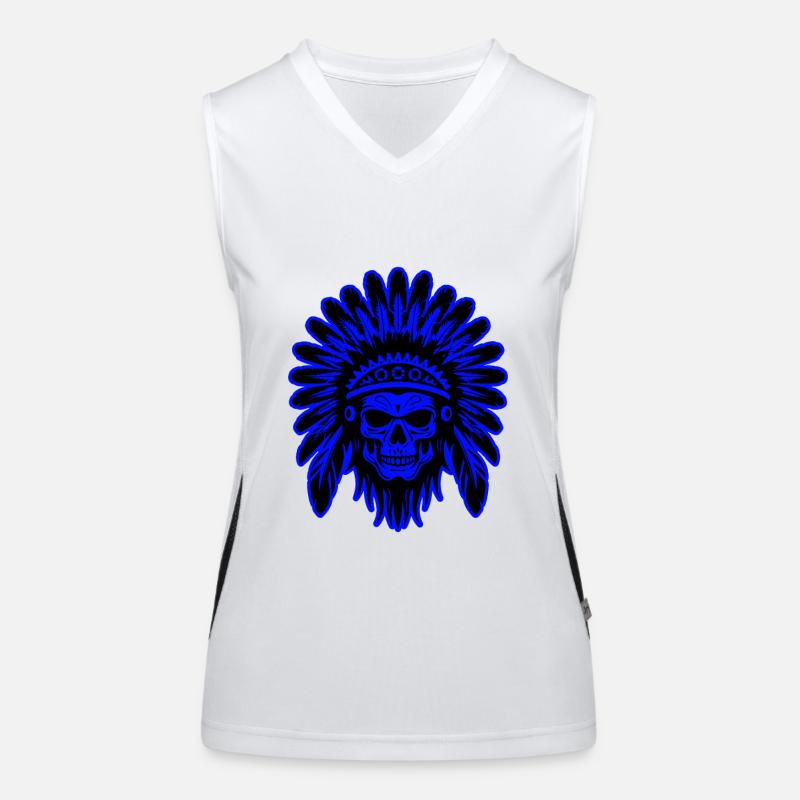 Apache Skull Indian Women's Functional Contrast Tank Top