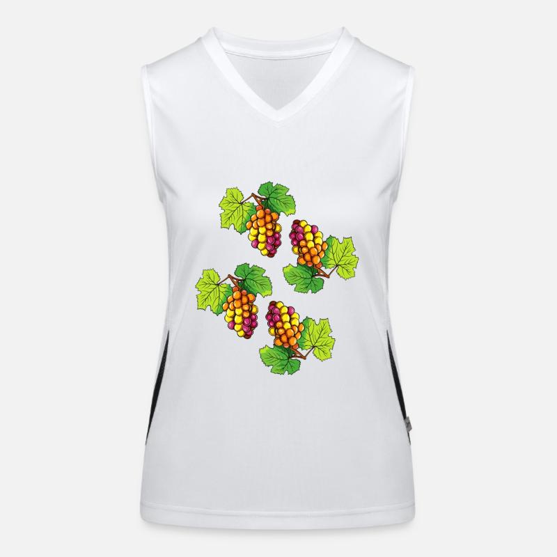 Grapes Fruit Women's Functional Contrast Tank Top