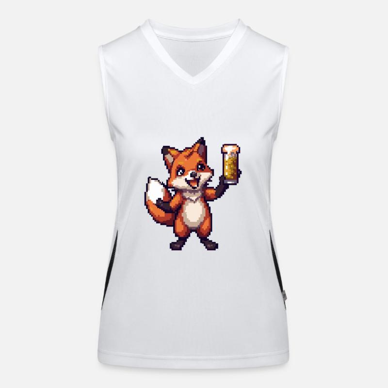 Fuchs Pixel Beer Women's Functional Contrast Tank Top