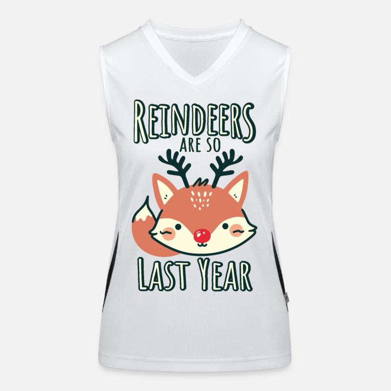 Fuchs Weihnachten Fun Spruch Funktionelles Kontrast-Tank Top für Frauen