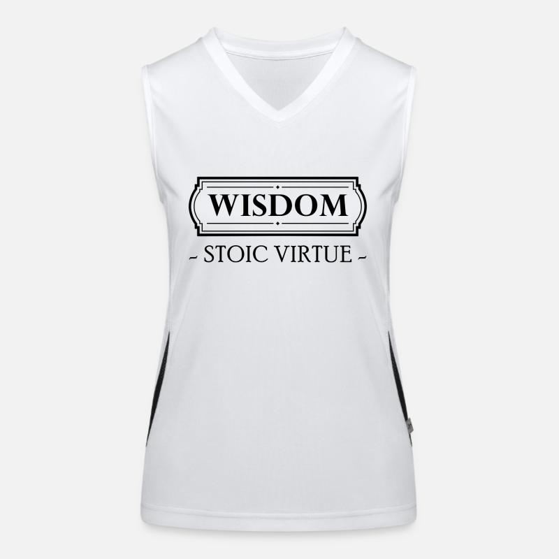 Stoic Virtue Wisdom Weisheit Stoizismus Stoiker Funktionelles Kontrast-Tank Top für Frauen