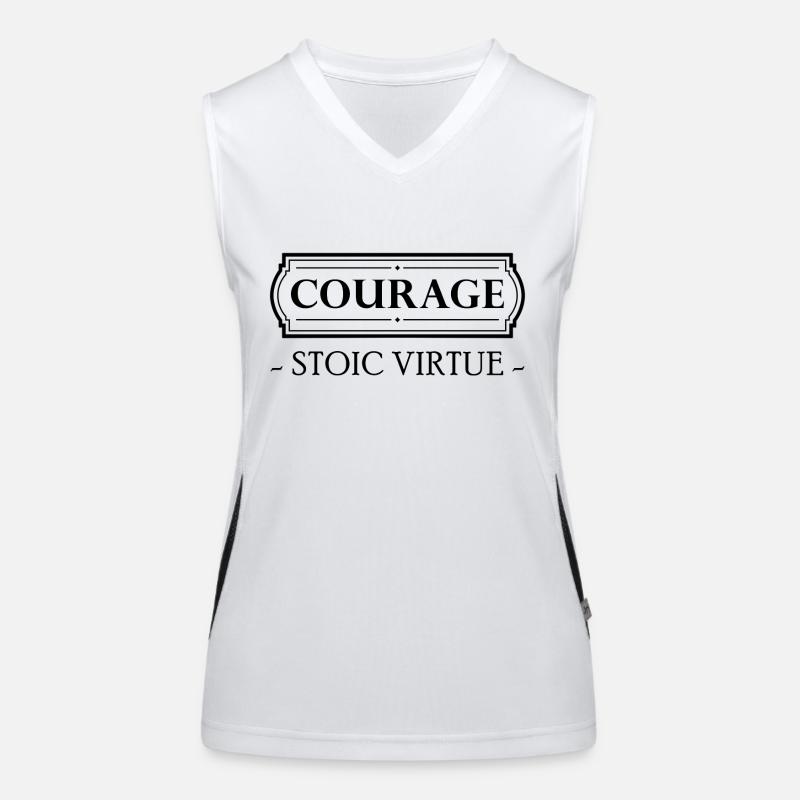 Stoic Virtue Courage Courage Stoicism Stoic Stoa Women's Functional Contrast Tank Top