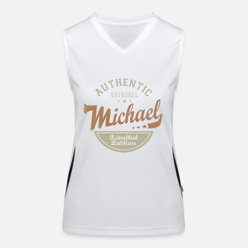 Michael gift Tshirt personalized name michael Women's Functional Contrast Tank Top