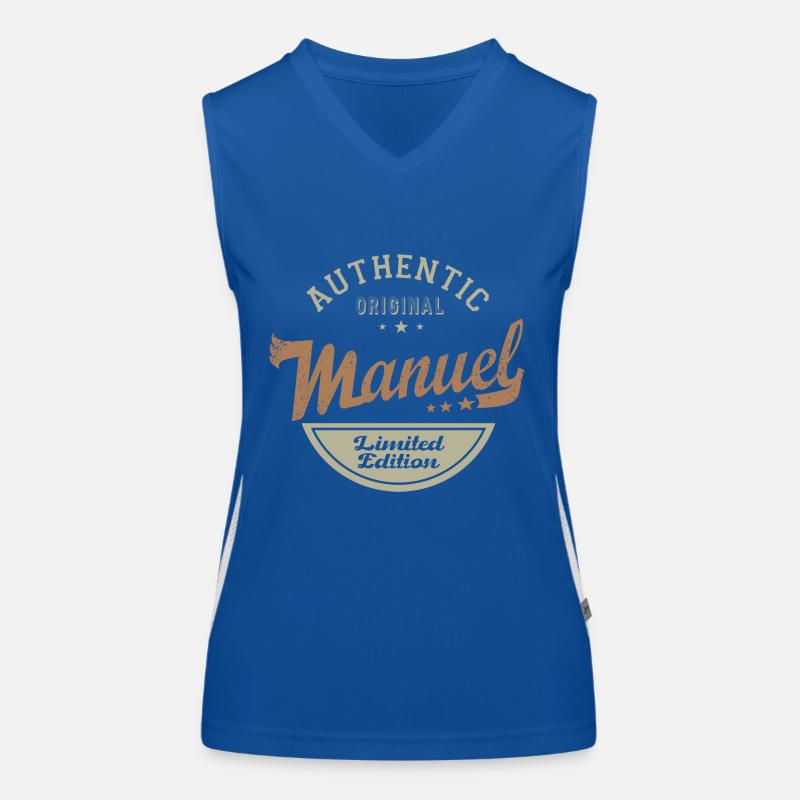 Gift manual Tshirt personalized first name manual Women's Functional Contrast Tank Top