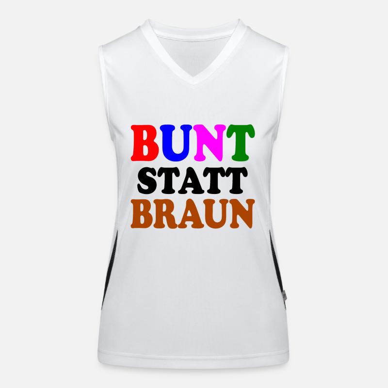 Bunt statt braun Funktionelles Kontrast-Tank Top für Frauen