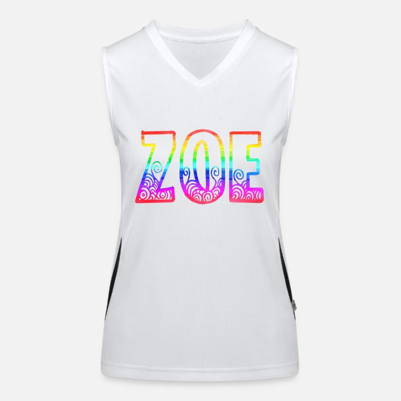 zoe rs regenbogen Funktionelles Kontrast-Tank Top für Frauen