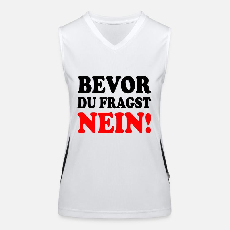 Bevor du fragst nein Funktionelles Kontrast-Tank Top für Frauen
