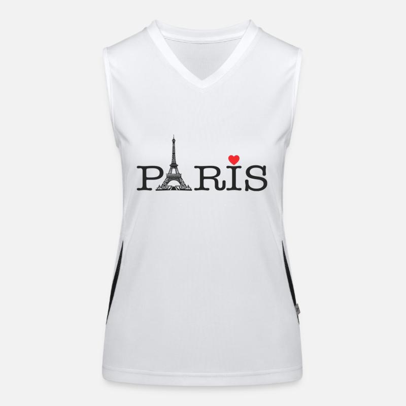 Pariser Liebe Funktionelles Kontrast-Tank Top für Frauen