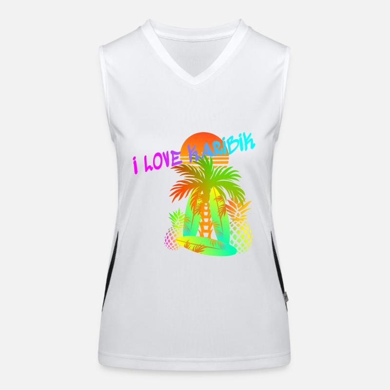 Karibik Liebe Funktionelles Kontrast-Tank Top für Frauen