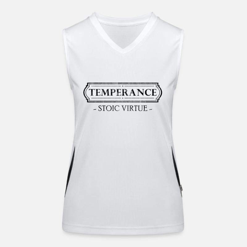 Vertu stoïcienne Tempérance Débardeur respirant contrasté Femme