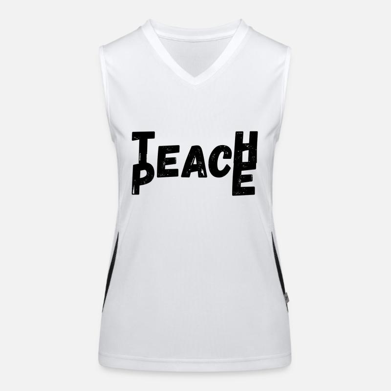 Teach Peace Funktionelles Kontrast-Tank Top für Frauen