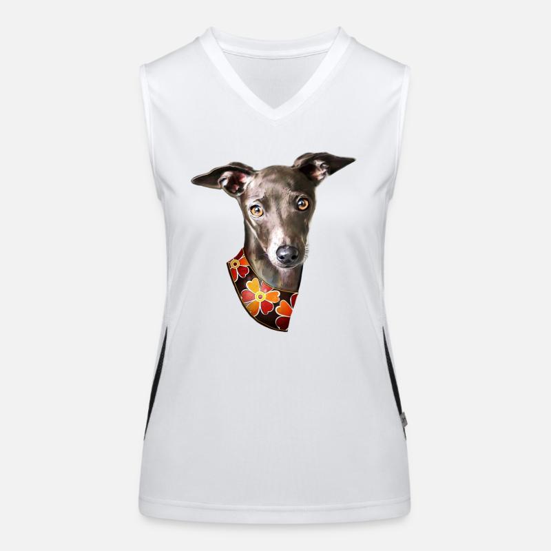 Kleiner Windhund Funktionelles Kontrast-Tank Top für Frauen