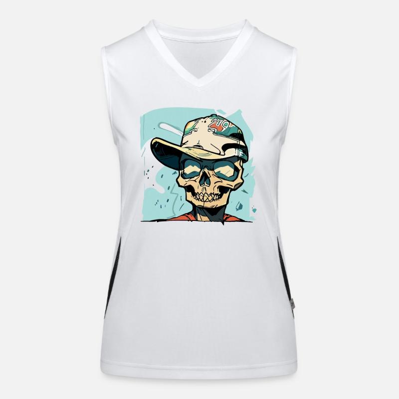 Crâne de style graffiti Débardeur respirant contrasté Femme