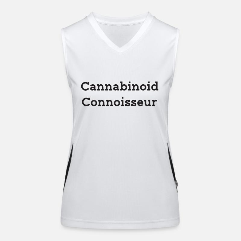 Cannabinoid connoisseur black Funktionelles Kontrast-Tank Top für Frauen
