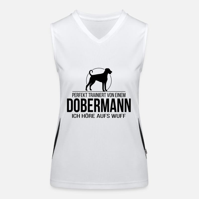 DOBERMANN wuff Funktionelles Kontrast-Tank Top für Frauen