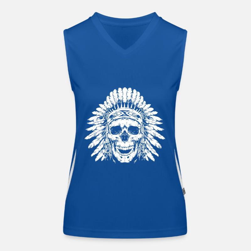 Häuptling Totenkopf Funktionelles Kontrast-Tank Top für Frauen