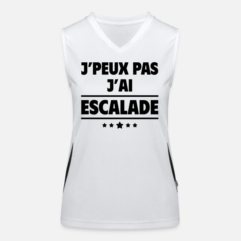 J'peux pas j'ai escalade, escaladeur, escaladeuse Débardeur respirant contrasté Femme