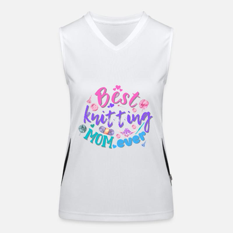 die beste Strickmama aller Zeiten, Beste Mutter. Sickers, sh Funktionelles Kontrast-Tank Top für Frauen