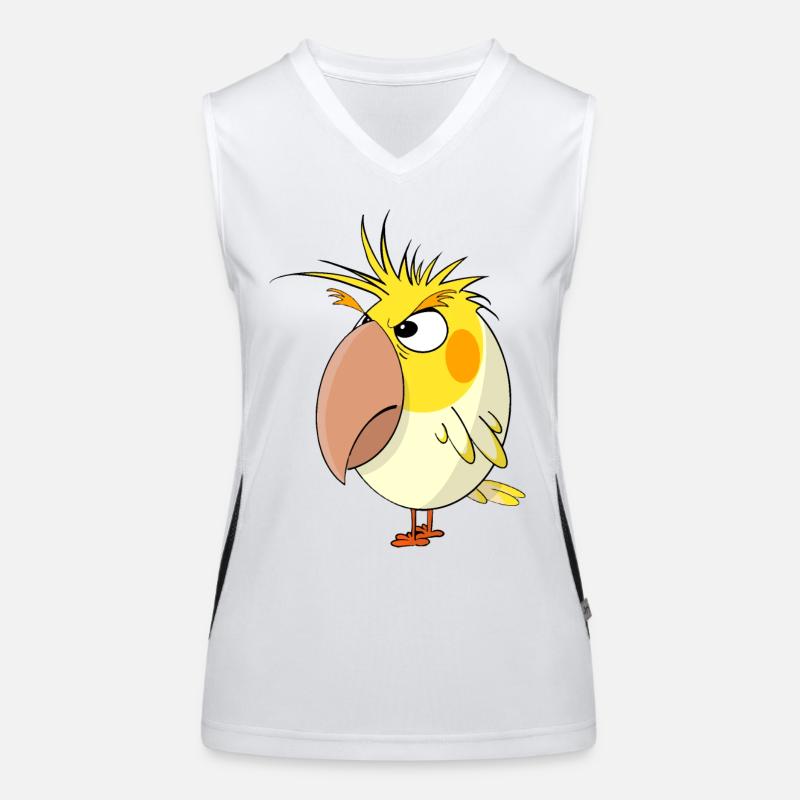 Wütende Calopsitta Funktionelles Kontrast-Tank Top für Frauen