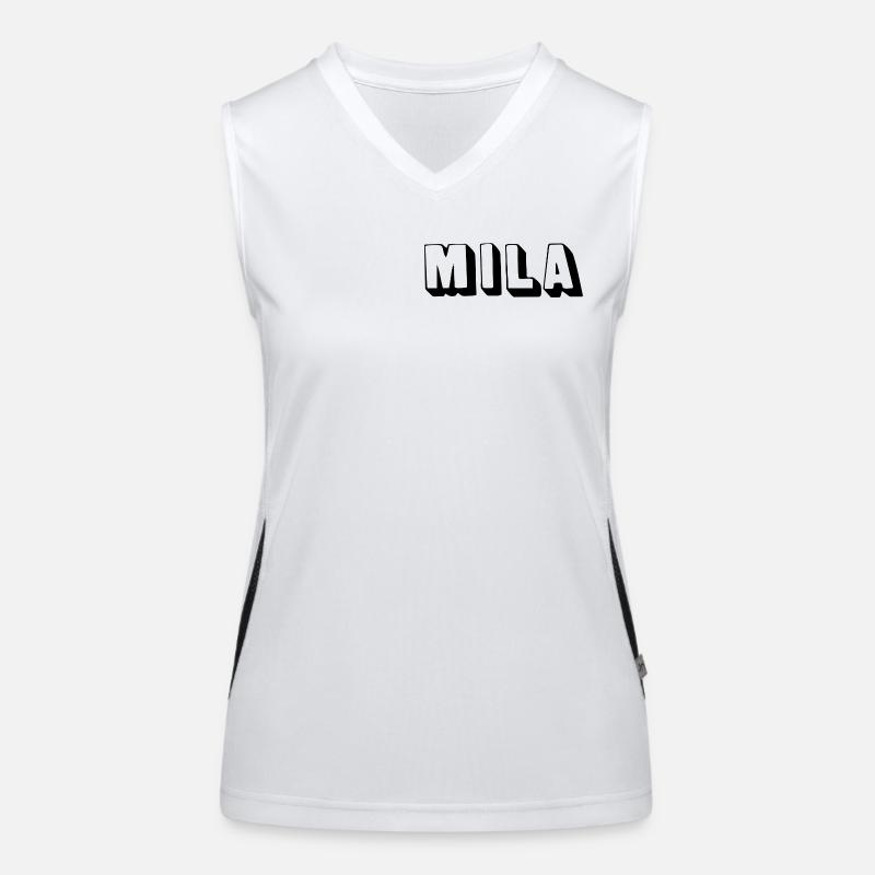 Name - Mila Funktionelles Kontrast-Tank Top für Frauen