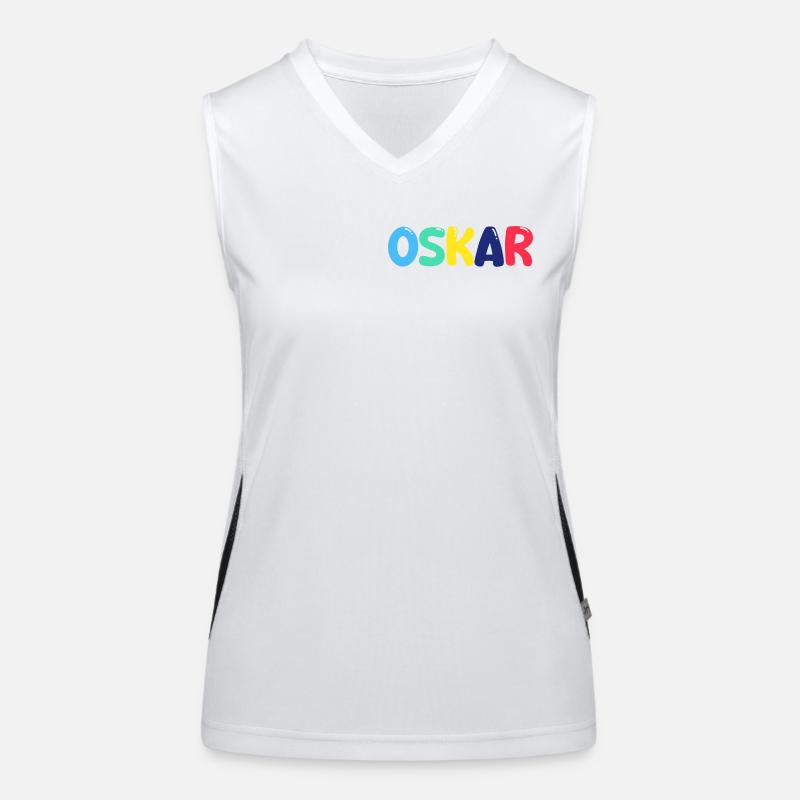 Name - Oskar Funktionelles Kontrast-Tank Top für Frauen