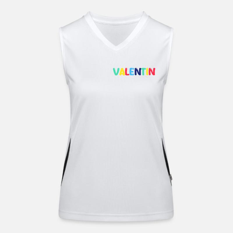 Name - Valentin Funktionelles Kontrast-Tank Top für Frauen