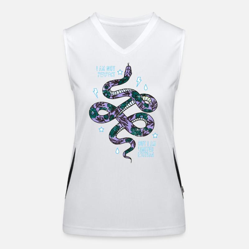 Snake - Women's Functional Contrast Tank Top - white/black