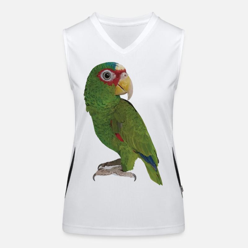 Le perroquet à front blanc Débardeur respirant contrasté Femme
