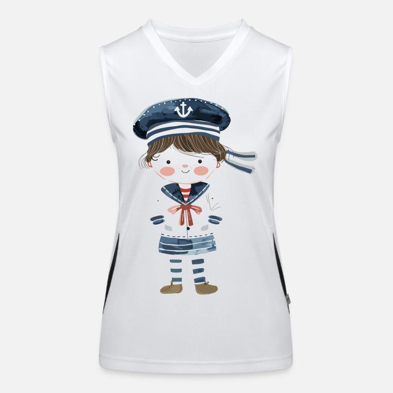 Sailor Comic Look Débardeur respirant contrasté Femme