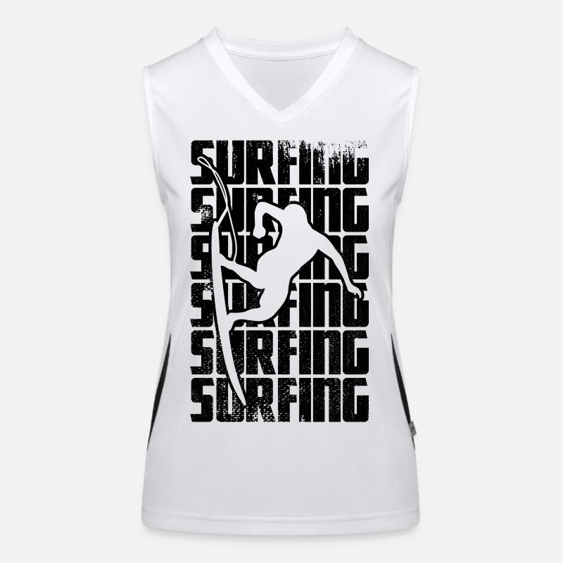 Surfing Funktionelles Kontrast-Tank Top für Frauen