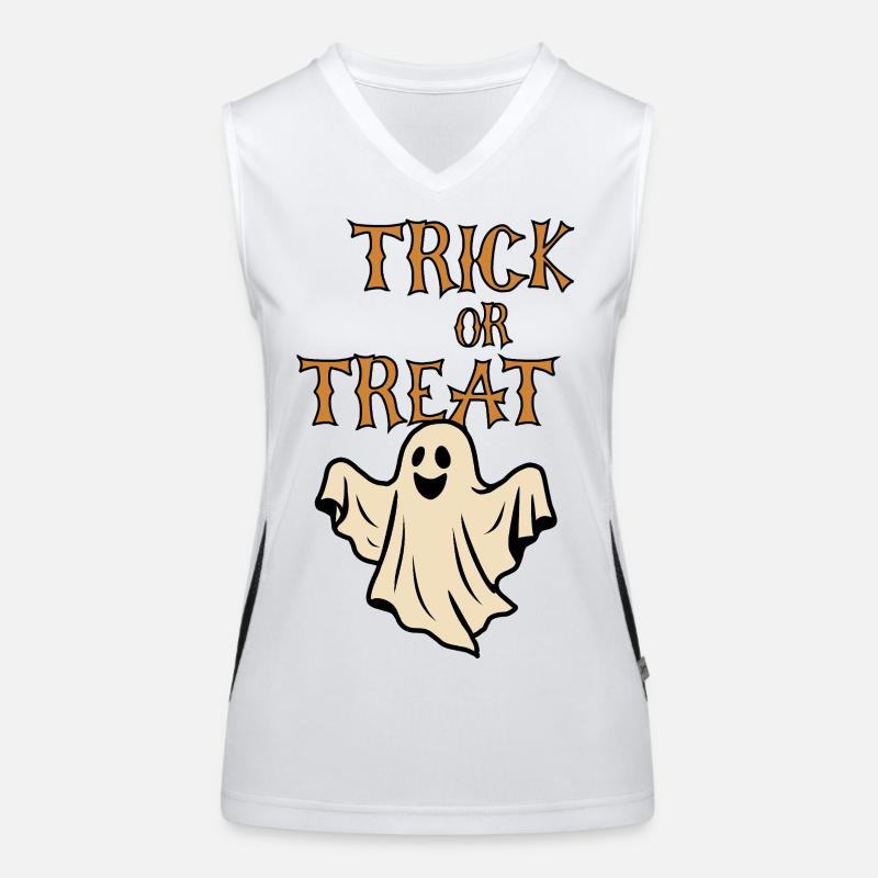Trick oder Treat Geister Halloween Retro Funktionelles Kontrast-Tank Top für Frauen