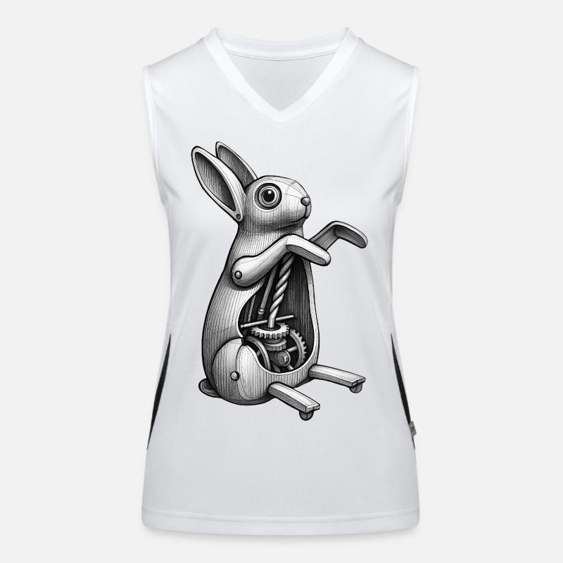 MECA RABBIT - black & white Débardeur respirant contrasté Femme