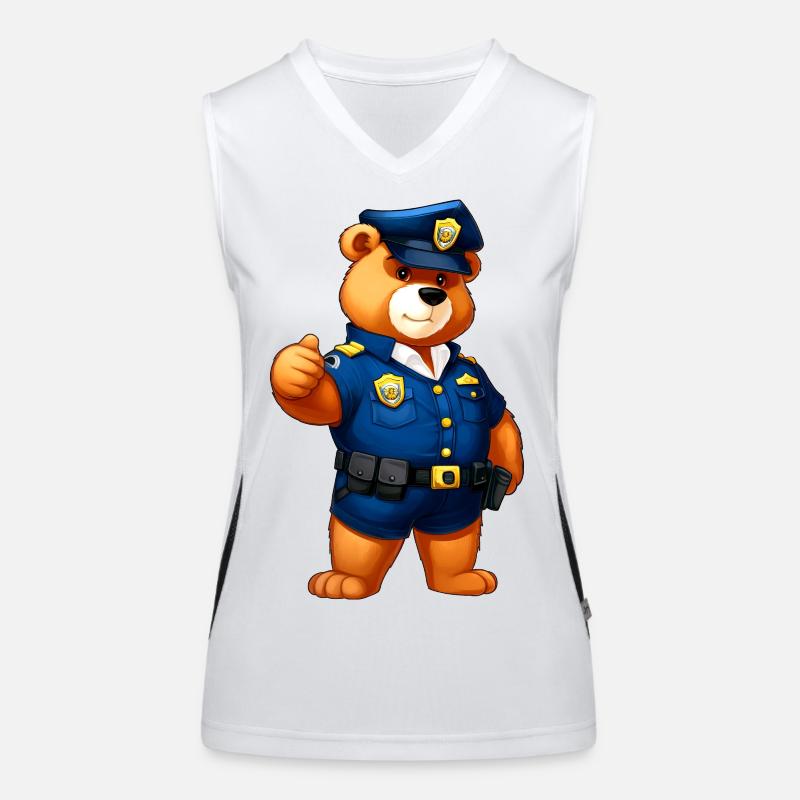 Bären Polizei Funktionelles Kontrast-Tank Top für Frauen