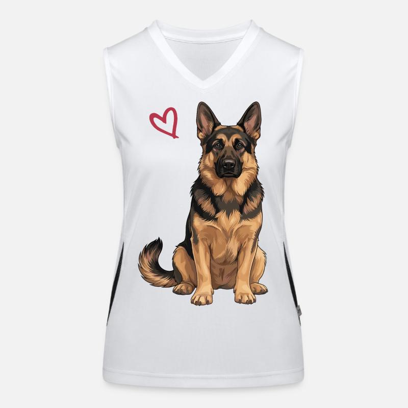 Deutscher Schäferhund, Schäferhund Funktionelles Kontrast-Tank Top für Frauen