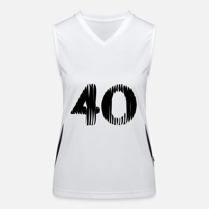 Maillot à 40 numéros Débardeur respirant contrasté Femme