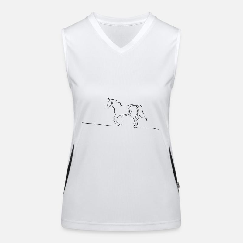 Pferde Funktionelles Kontrast-Tank Top für Frauen