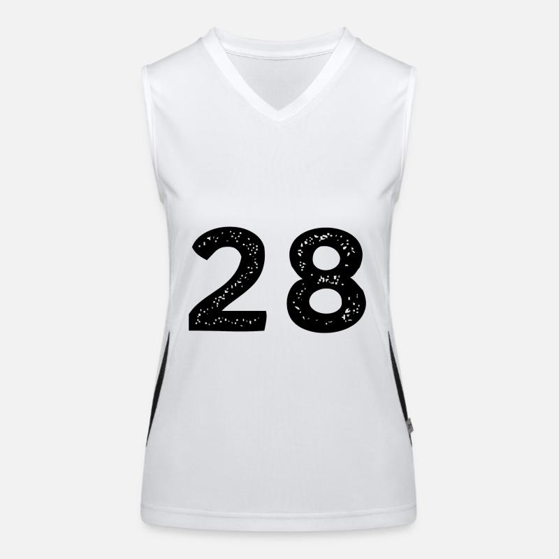 Maillot numéro 28 Débardeur respirant contrasté Femme