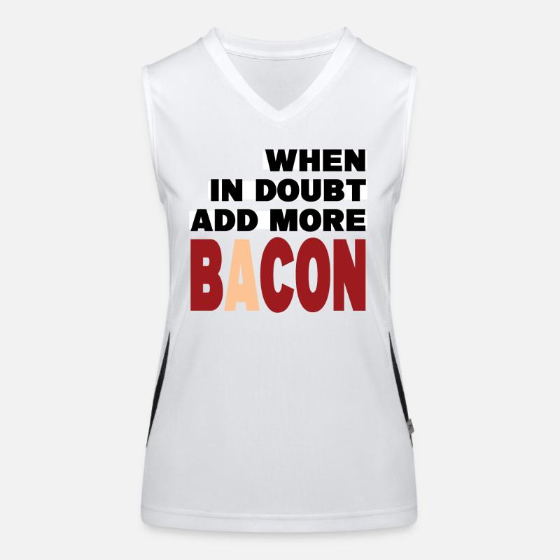 When in doubt add more BACON (black) Women's Functional Contrast Tank Top