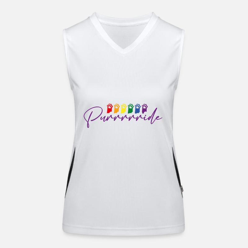 Katze Pride Funktionelles Kontrast-Tank Top für Frauen