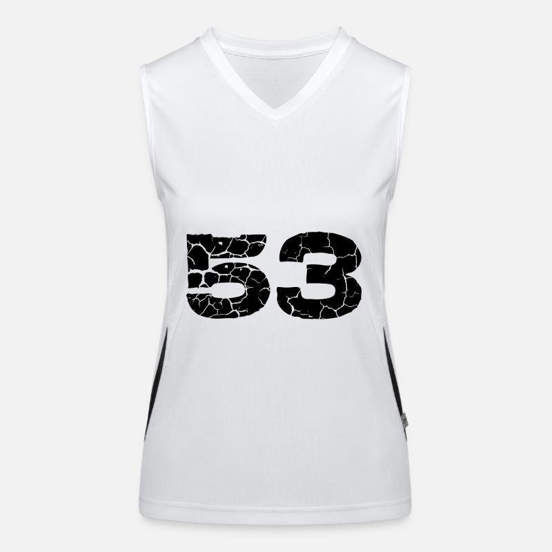 53 number jersey Women's Functional Contrast Tank Top
