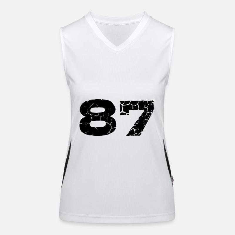 Maillot numéro 87 Débardeur respirant contrasté Femme