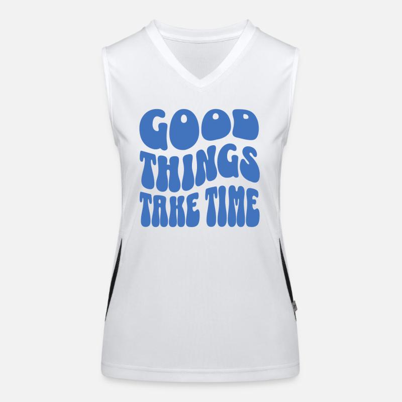 Good things take time blc Women's Functional Contrast Tank Top