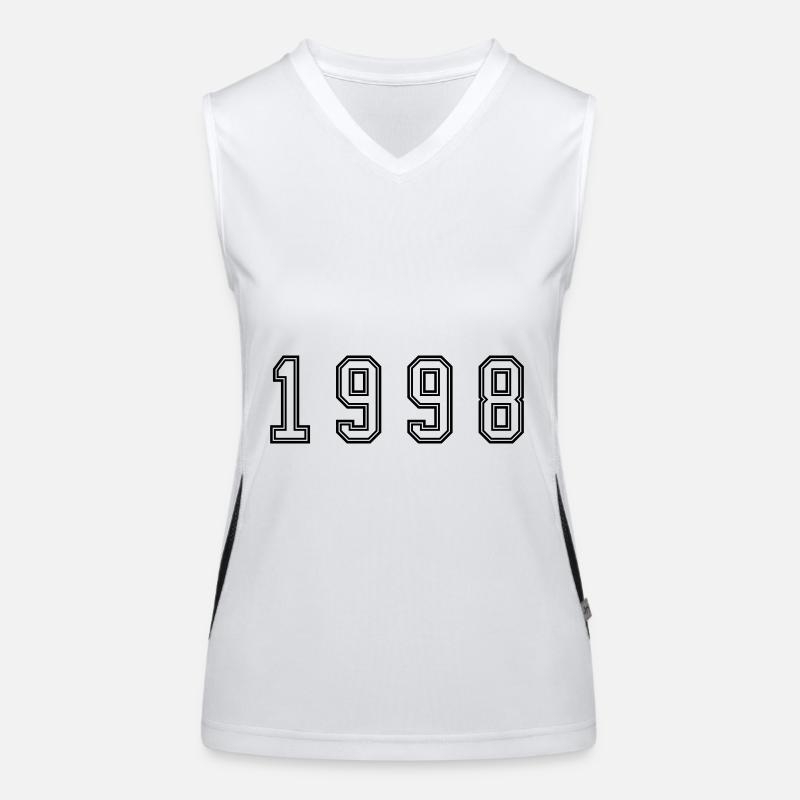 1998 Year Number Women's Functional Contrast Tank Top