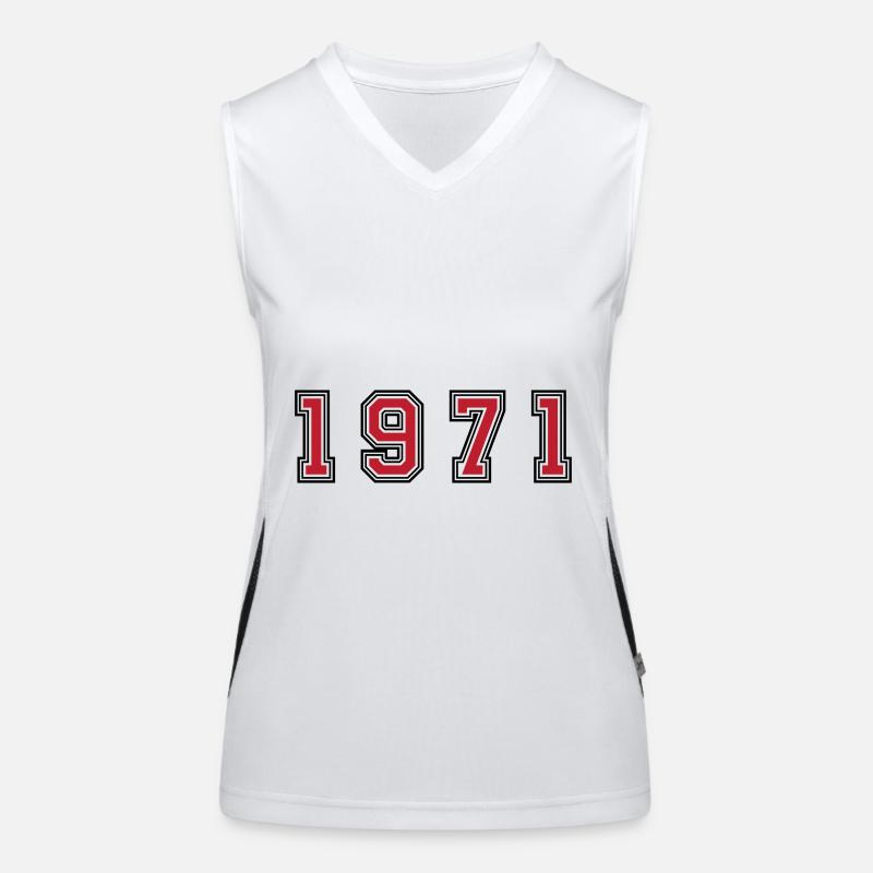 1971 year number Women's Functional Contrast Tank Top