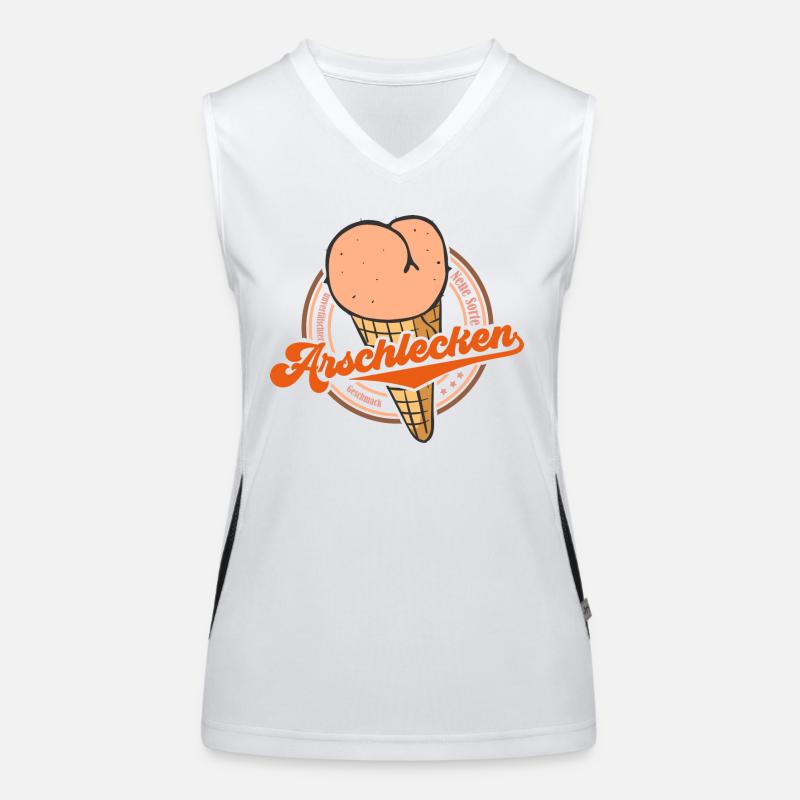 Arschlecken (Neue-Eis-Sorte-Edition) Funktionelles Kontrast-Tank Top für Frauen