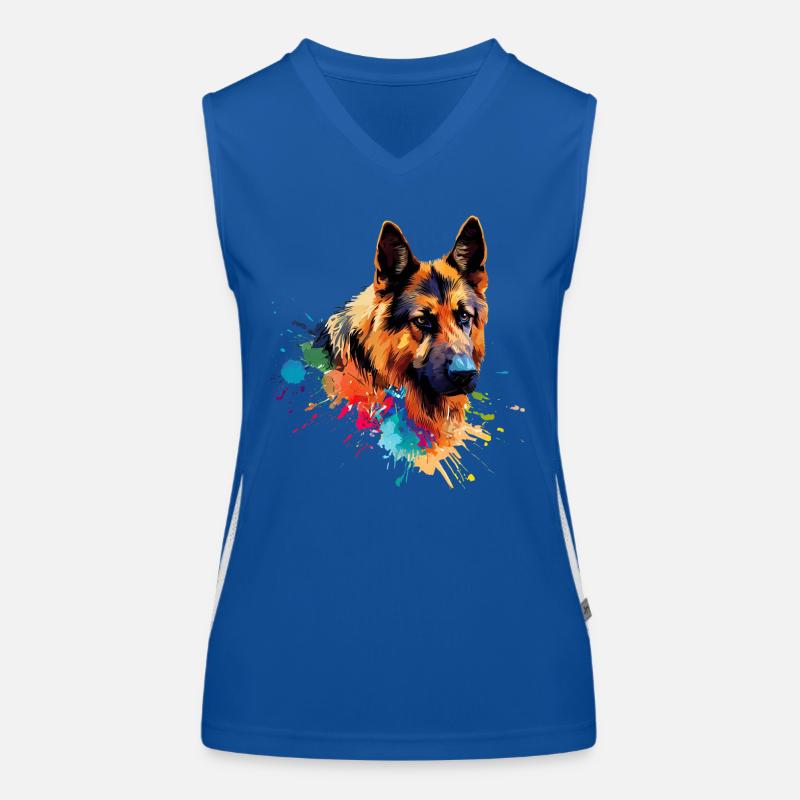 Deutscher Schäferhund Kunst Funktionelles Kontrast-Tank Top für Frauen