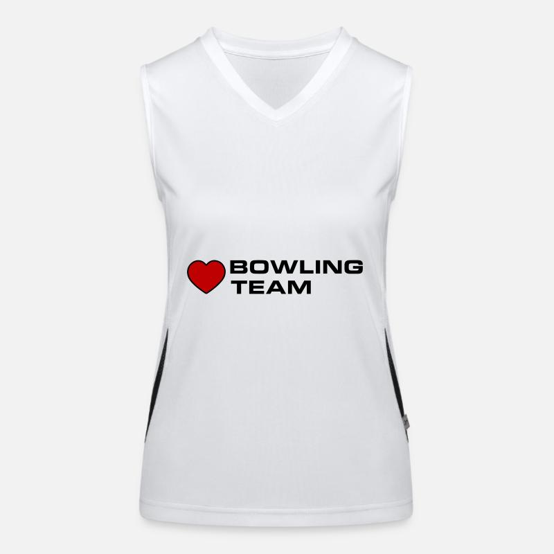 Bowling Team Heart Women's Functional Contrast Tank Top