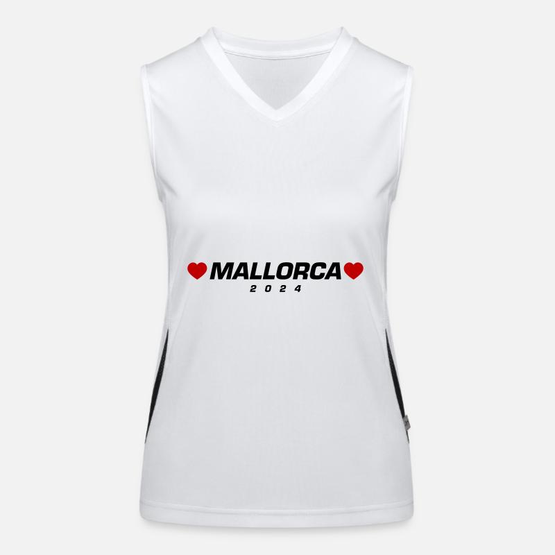 Mallorca 2024 Heart Women's Functional Contrast Tank Top