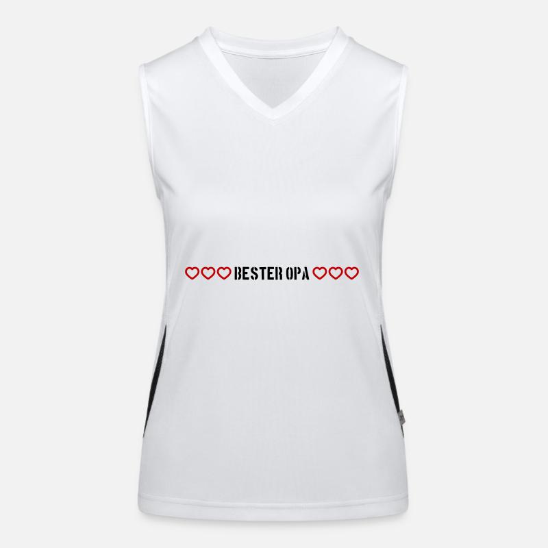 Bester Opa Herz Liebe Funktionelles Kontrast-Tank Top für Frauen